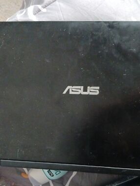 ASUS Black Laptop with Silver Logo